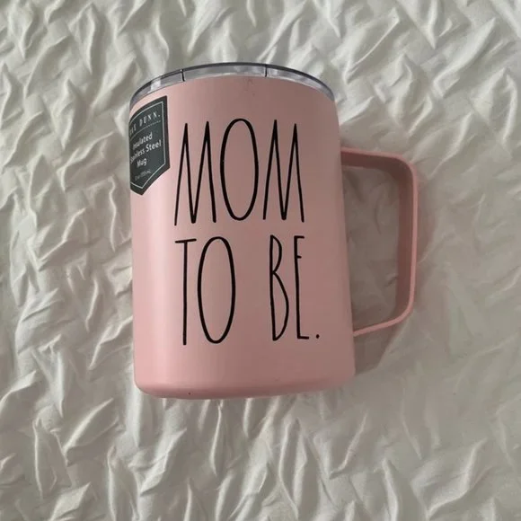 5/$20 💥 Rae dunn insulated Mom to be mug pink - first kiddo new mom flaw - Picture 1 of 6